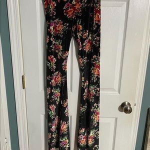 Show Me Your MuMu Black Floral Flare Pants